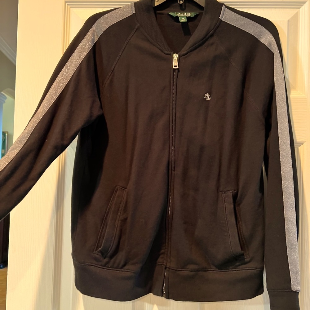 Ralph Lauren Black and Silver striped jogging set Size XS